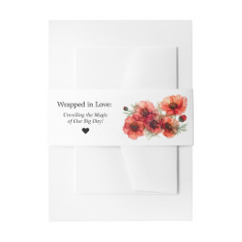 Cintas Para Invitaciones Texto personalizado Serenata de Pétalo Escarlata 