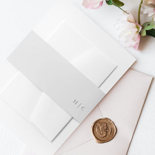 Cintas Para Invitaciones Texto sencillo y sencillo moderno Boda gris final