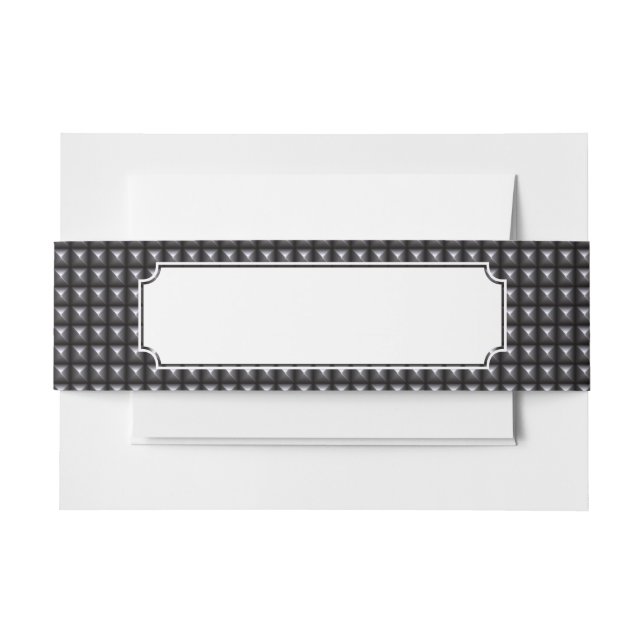 Cintas Para Invitaciones Textura de acero tachonada (Anverso Ejemplo)