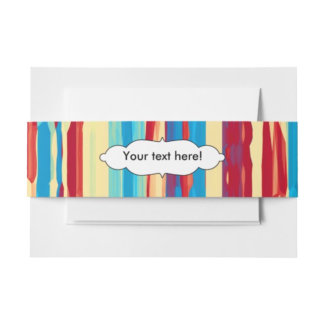 Cintas Para Invitaciones Textura de acuarelas (Anverso Ejemplo)