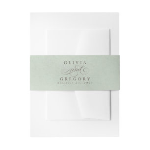 Cintas Para Invitaciones Textura verde suave pastoral elegante moderna