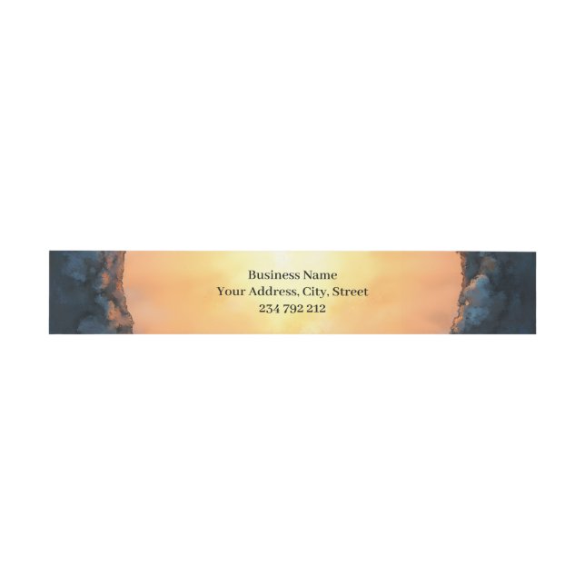 Cintas Para Invitaciones The Obsidian Swan of Moonlit Grace.  (Superficie plana)