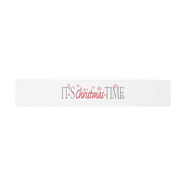 Cintas Para Invitaciones Tiempo de navidades... (Superficie plana)
