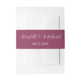 Cintas Para Invitaciones Tierra elegante moderna con nombres y fecha