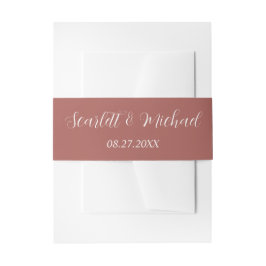 Cintas Para Invitaciones Tierra elegante moderna con nombres y fecha