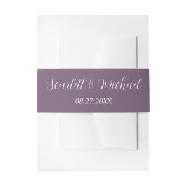 Cintas Para Invitaciones Tierra elegante moderna con nombres y fecha