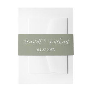 Cintas Para Invitaciones Tierra elegante moderna con nombres y fecha