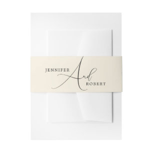 Cintas Para Invitaciones Tipografía de escritura negra sobre fondo beige cl