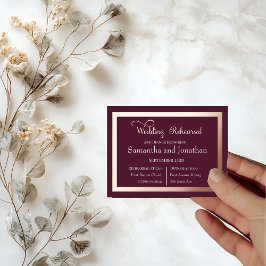 Cintas Para Invitaciones Tipografía elegante moderna sobre rosa oro púrpura