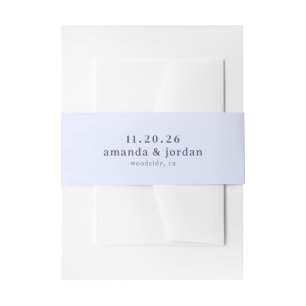 Cintas Para Invitaciones Tipográfico Azul Sereno
