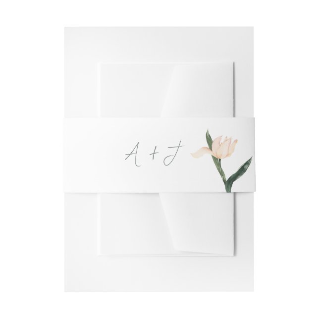 Cintas Para Invitaciones Tono rosa floral moderno (Anverso Ejemplo)