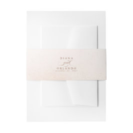 Cintas Para Invitaciones Tonos crema pastel claros y guión elegante