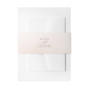Cintas Para Invitaciones Tonos crema pastel claros y guión elegante