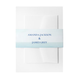 Cintas Para Invitaciones Tropical Beach Sea Blue Wedding Belly Band
