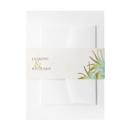 Cintas Para Invitaciones Tropical Watercolor Palm Destination Wedding