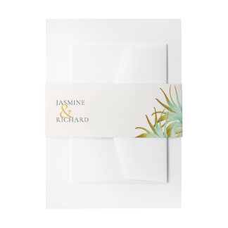 Cintas Para Invitaciones Tropical Watercolor Palm Destination Wedding