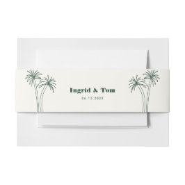 Cintas Para Invitaciones Tropicos Minimalistas verdes