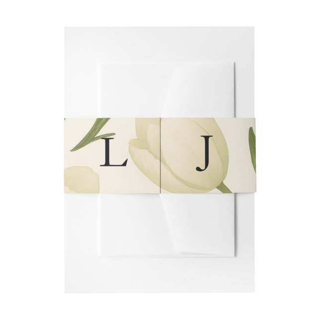 Cintas Para Invitaciones Tulip Sonata Wedding Invitation Belly Band (Anverso Ejemplo)