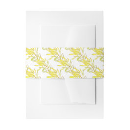 Cintas Para Invitaciones Tulipán amarillo leucadendron acuarela estampado