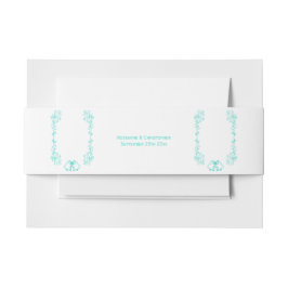 Cintas Para Invitaciones Turquoise Bells Scrollwork Design Boda