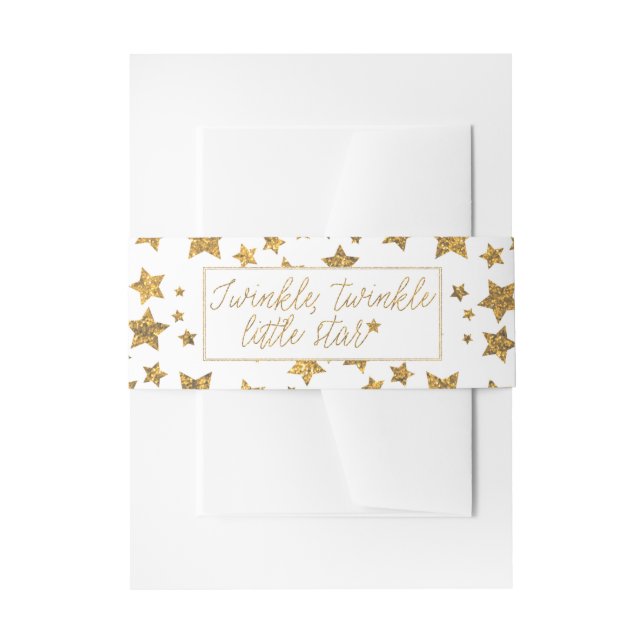 Cintas Para Invitaciones Twink, Twinkle Little Star Baby Shower (Anverso Ejemplo)