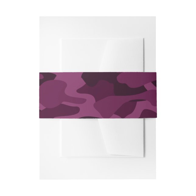 Cintas Para Invitaciones Tyrian Purple Monocolor Camo (Anverso Ejemplo)