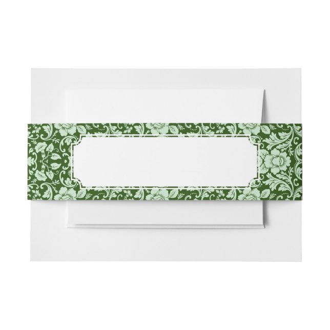 Cintas Para Invitaciones Un damasco floral antiguo (Anverso Ejemplo)