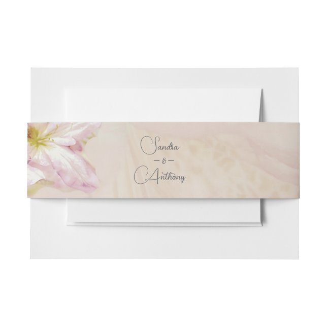 Cintas Para Invitaciones Un elegante rosa  boda de oro (Anverso Ejemplo)