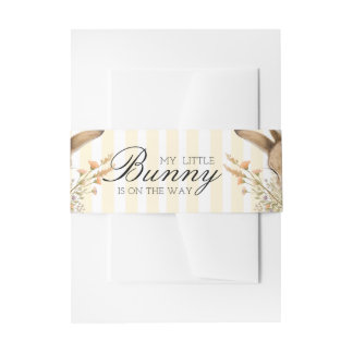 Cintas Para Invitaciones Un lindo conejito floral Baby Shower de lazo amari