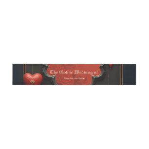 Cintas Para Invitaciones Un toque gótico, corazones y conexión eterna.