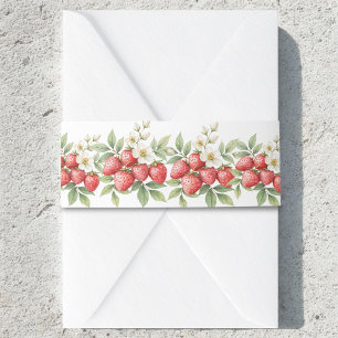 Cintas Para Invitaciones Una fresa dulce y delicada en flor