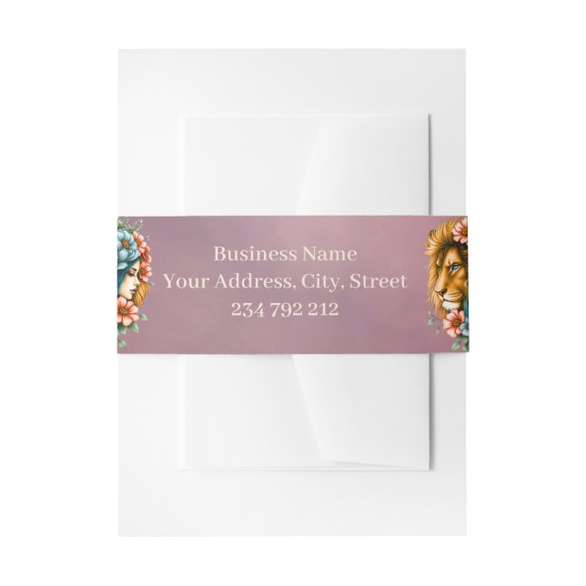 Cintas Para Invitaciones Una mujer maravillosa cuyo pelo largo y fluido (Anverso Ejemplo)