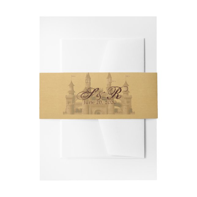 Cintas Para Invitaciones Una vez a la banda Belly Boda (Anverso Ejemplo)