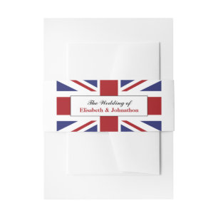 Cintas Para Invitaciones Union Jack Flag Boda británico