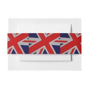 Cintas Para Invitaciones Union Jack on Carbon Fibra Style Print
