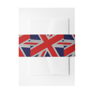 Cintas Para Invitaciones Union Jack on Carbon Fibra Style Print