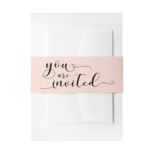 Cintas Para Invitaciones Usted es elegante caligrafía, simple Rubor