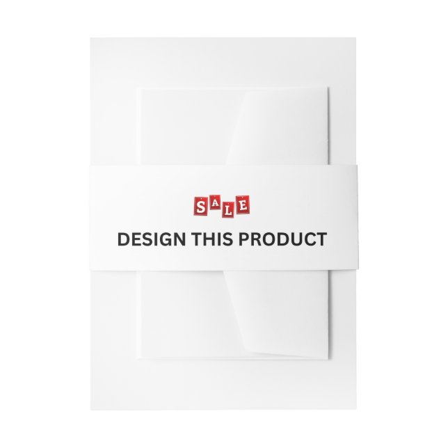 Cintas Para Invitaciones ¡VENTA! Banda de vientre de invitación - Retrato - (Anverso Ejemplo)