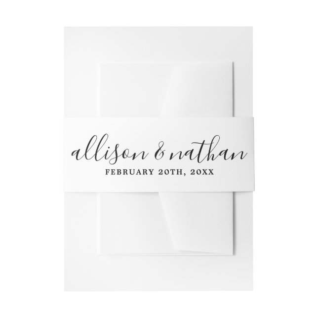 Cintas Para Invitaciones Verdadera simplicidad 1 Boda de novia y novio (Anverso Ejemplo)