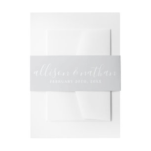 Cintas Para Invitaciones Verdadera Simplicidad 1 Novia Novio Niebla Fría Bo