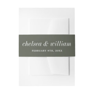 Cintas Para Invitaciones Verdadera simplicidad 2 Novia Groom Camo Boda Verd