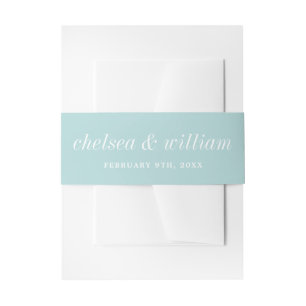 Cintas Para Invitaciones Verdadera simplicidad 2 novias Groom Ocean Mist Bo