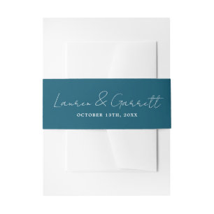 Cintas Para Invitaciones Verdadera simplicidad 3 Novia Groom Neptune Boda