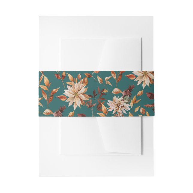 Cintas Para Invitaciones Verde azulado (Anverso Ejemplo)