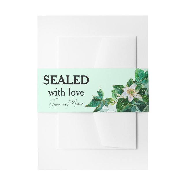 Cintas Para Invitaciones Verde pastel (Anverso Ejemplo)