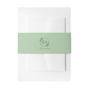 Cintas Para Invitaciones Verdor personalizado y Boda de monograma