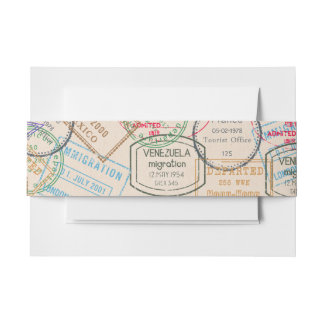 Cintas Para Invitaciones Viajes de sellos de pasaporte