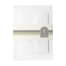 Cintas Para Invitaciones Vibes del desierto Boda Stripe Sage ID1019