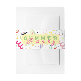 Cintas Para Invitaciones Vibra de verano.