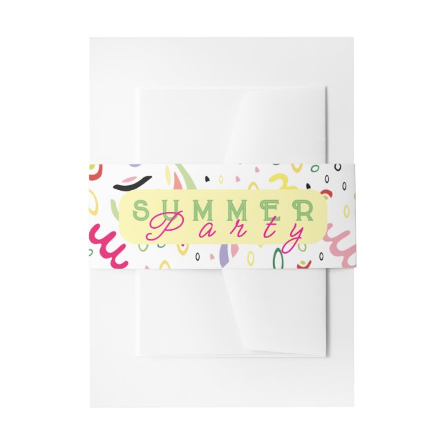 Cintas Para Invitaciones Vibra de verano. (Anverso Ejemplo)